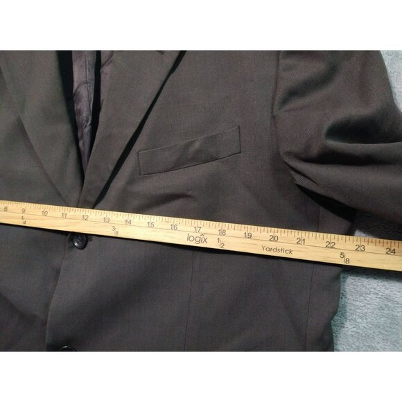 Banana Republic Blazer Mens 44R Brown Wool Sport Coat Suit Jacket 3 Button - Picture 5 of 11